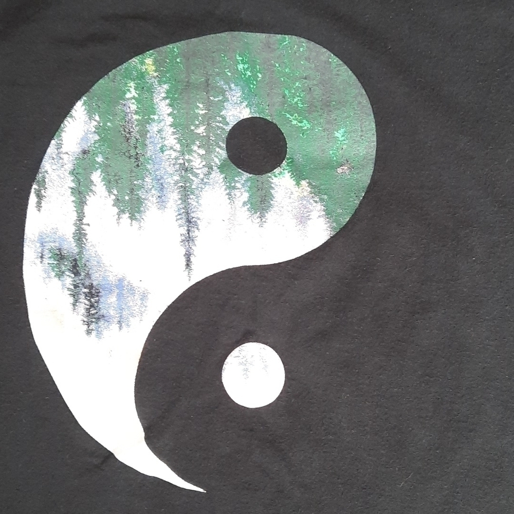 Black Matter Yin Yang Forest Fitted Tshirt - Picture 2 of 4